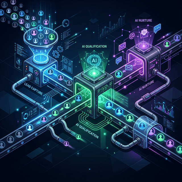 Pipeline automatizado de generación de leads: las fases de captación, cualificación con IA y nurturing automático